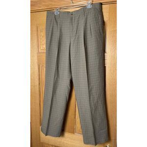 Izod Perform‎ Function Brown Plaid Gol Pants Men's 34x30